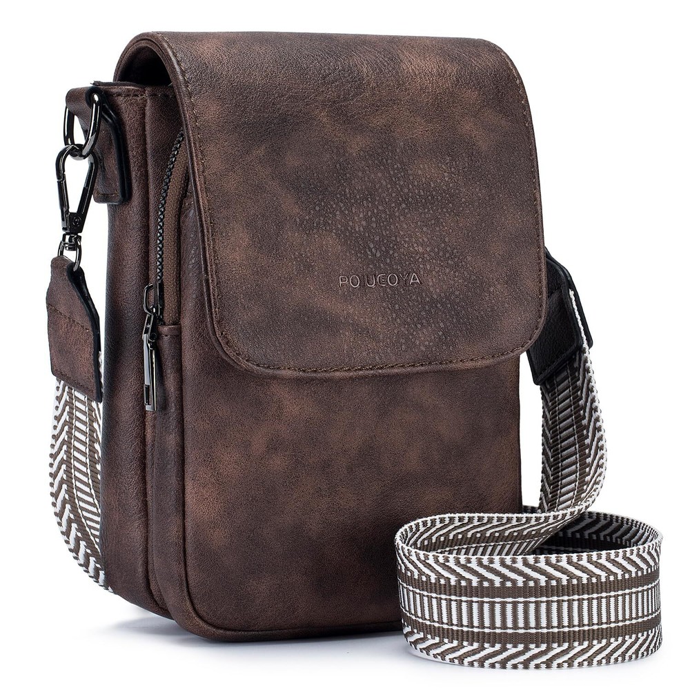Small Crossbody Bags for Women Trendy,Leather Triple Compartment Cell Phone C...