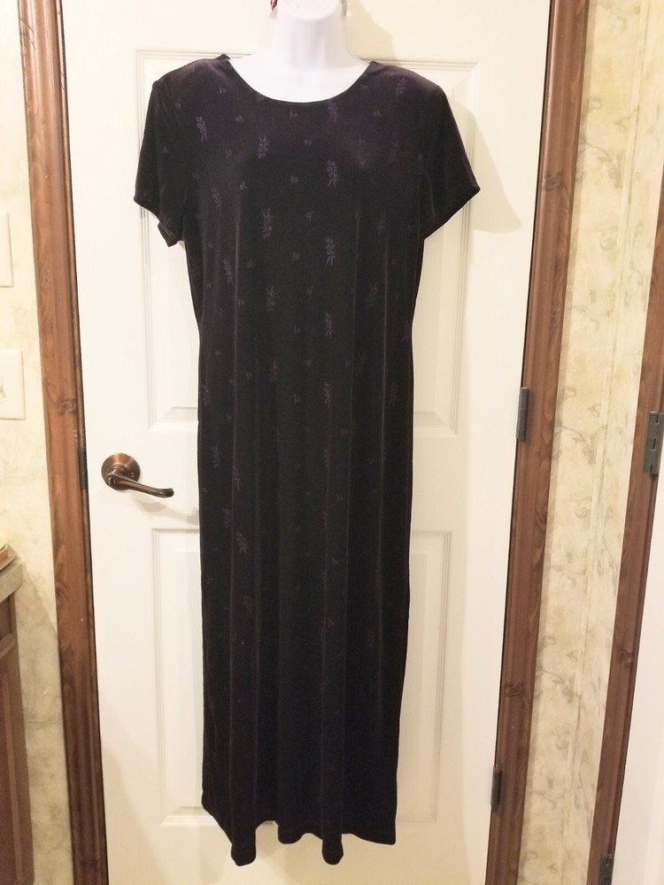 Women 14 Molly Malloy purple velvet embroidery dress vintage evening dress