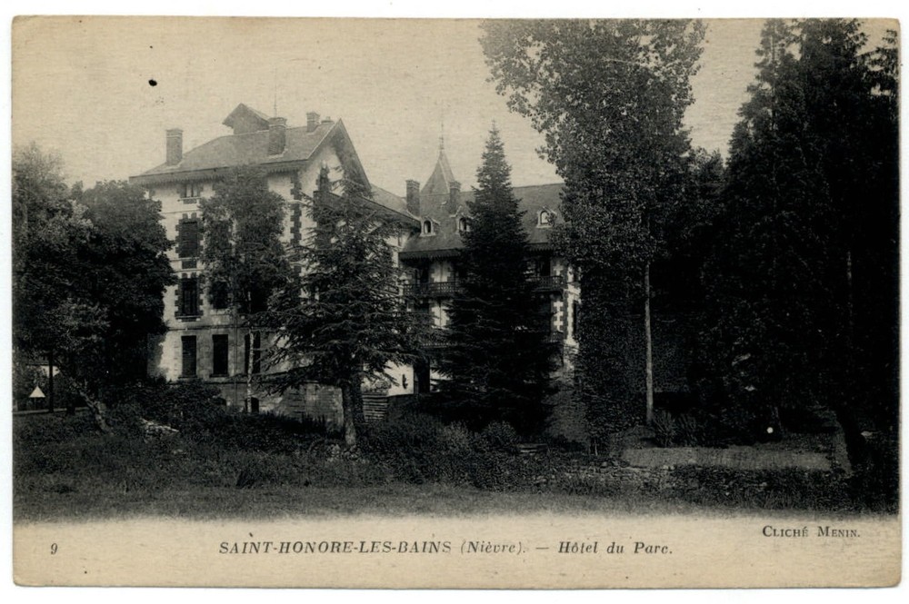 Hotel du Parc Saint Honore Les Bains Nievre France vintage postcard s601