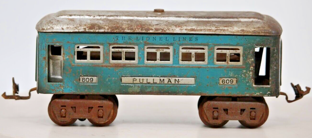 Vintage O Gauge # 609 Lionel Metal Pre War Pullman Train Car