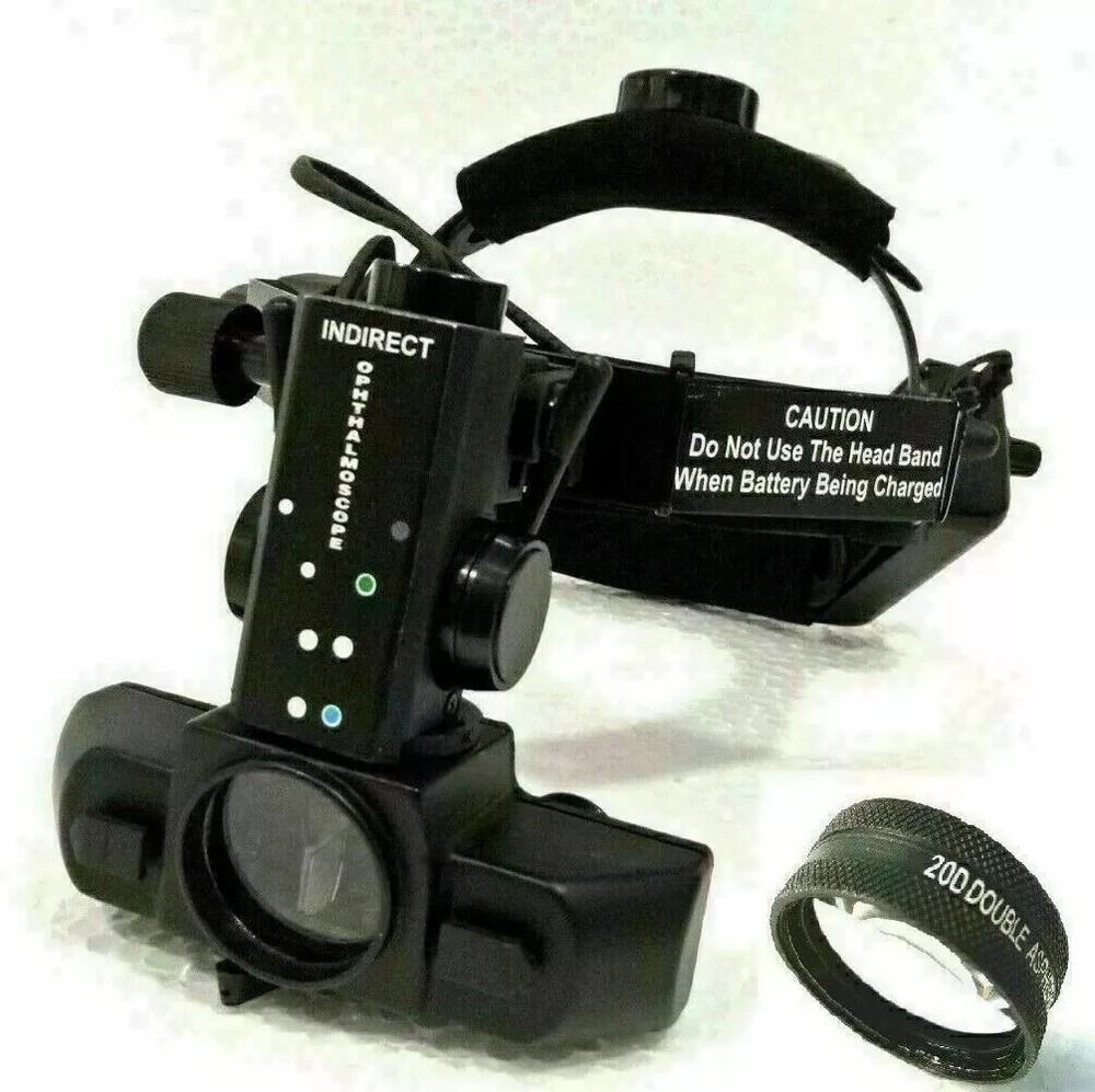Wireless Rechargeable Binocular Indirect Ophthalmoscope with 20 D Lens