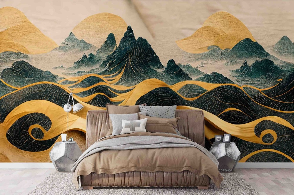 3D Japanese Landscape Illustration Wall Murals Wallpaper Murals Wall Sticker 7