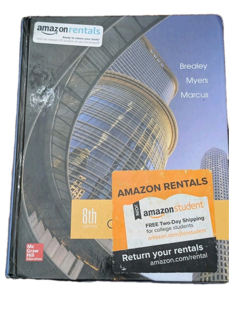 Fundamentals of Corporate Finance 8th Edition Brealey Myers Marcus Hardcover