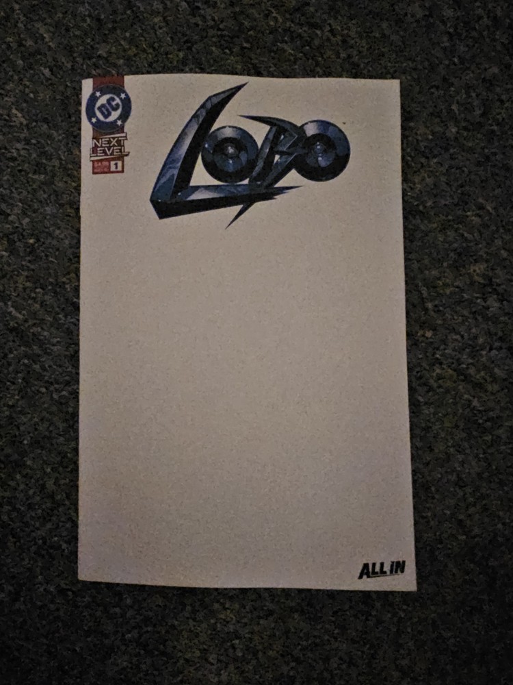 Lobo #1 Blank Sketch Variant DC Comics NM