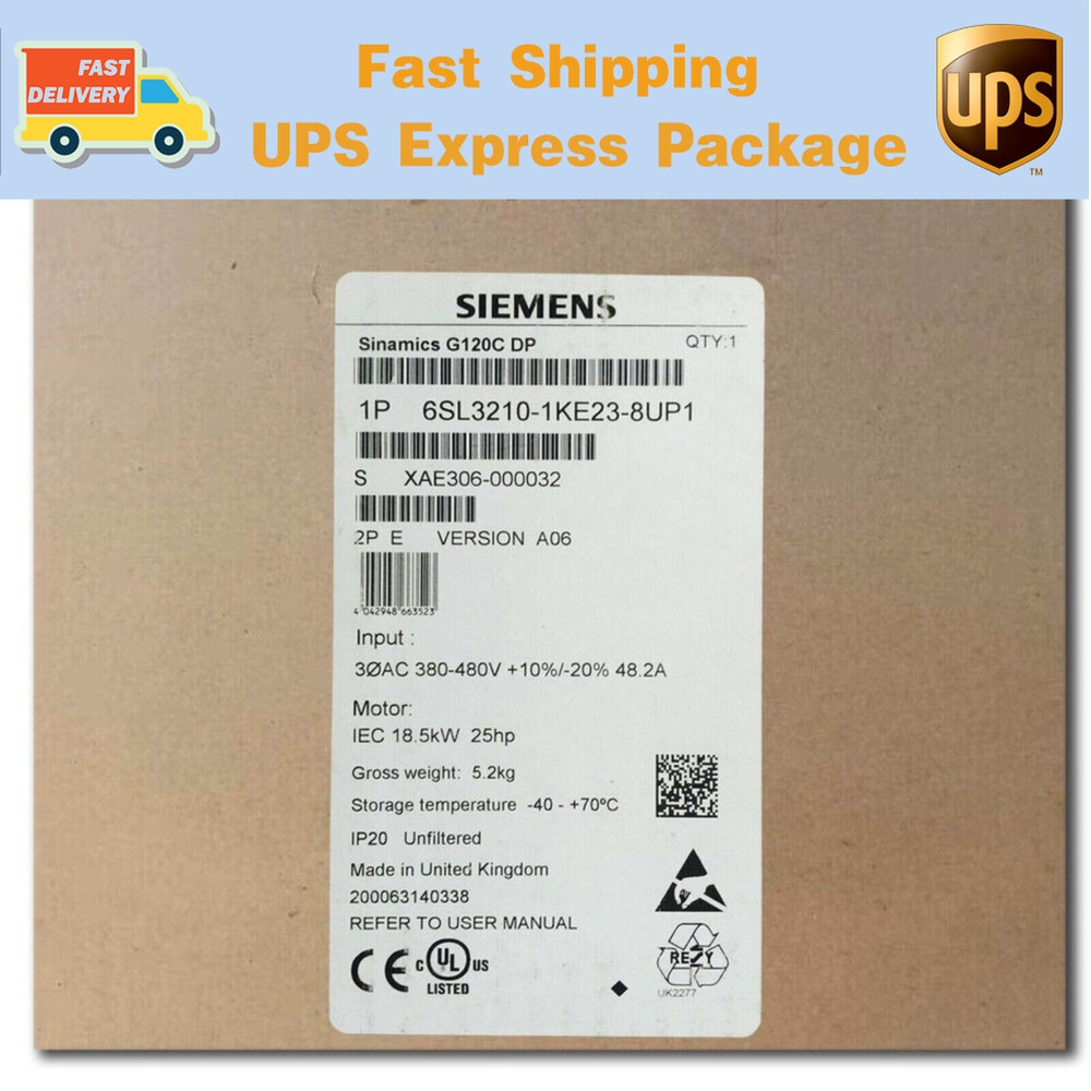 6SL3210-1KE23-8UP1 Siemens SINAMICS G120C 18.5KW Inverter Fast Shipping New GQ