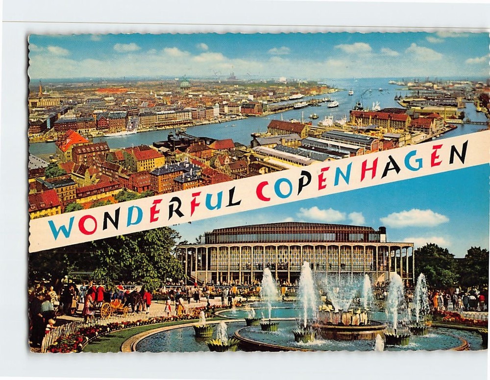 Postcard View Of Copenhagen Denmark