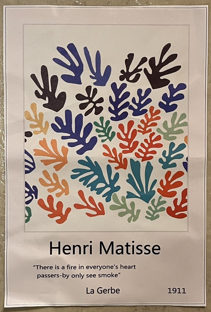 La Gerbe by Henri Matisse 1911 ✅ Canvas Poster Print Wall Art ✅ Quote ✅ 12x18 in