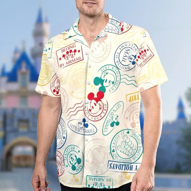 Mickey Stamp 3D Hawaii Shirt MOTHER DAY GIFT ALL OVER PRINT MOTHER DAY GIFT