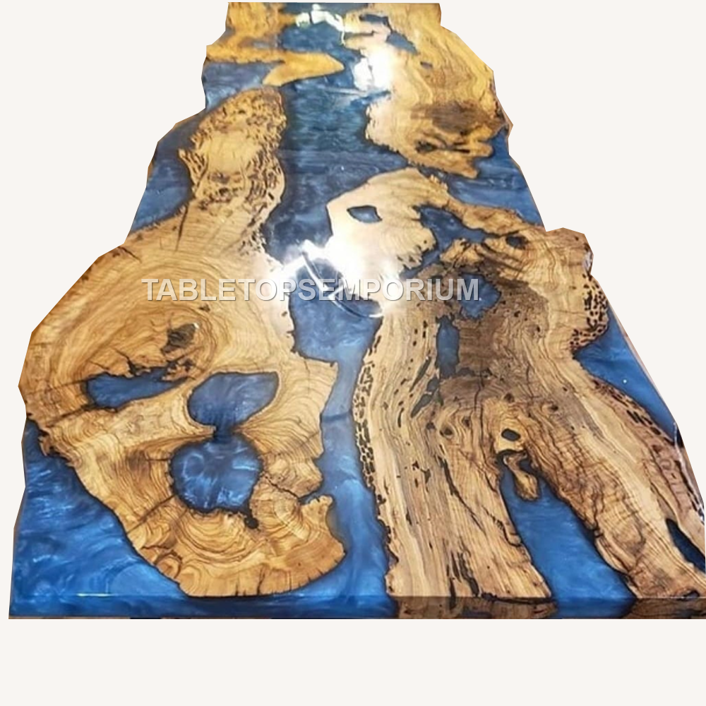 Resin Table Epoxy Table Live Edge Resin River Acacia Wood Handmade Art Furniture