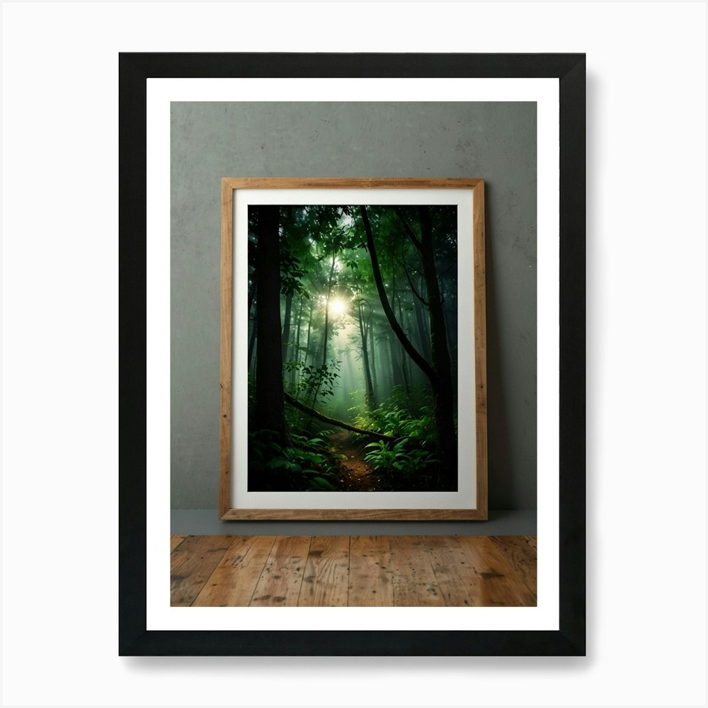 Forest Path Art Print Framed Wall Art Poster Canvas Print Picture