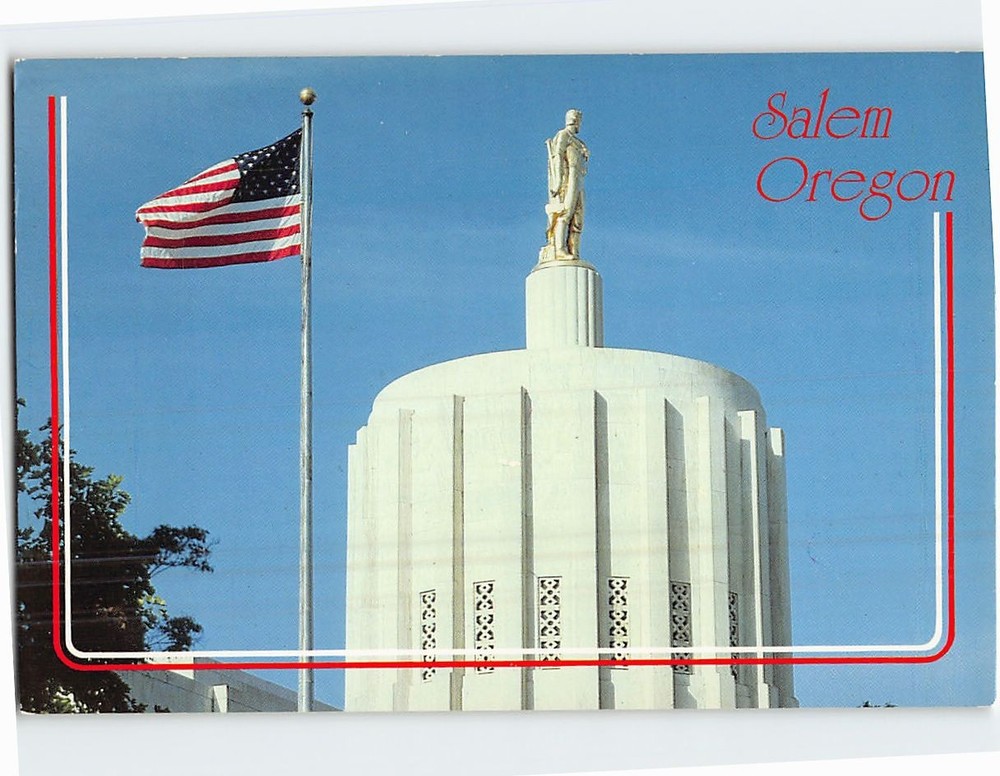 Postcard State Capitol Building Salem Oregon USA