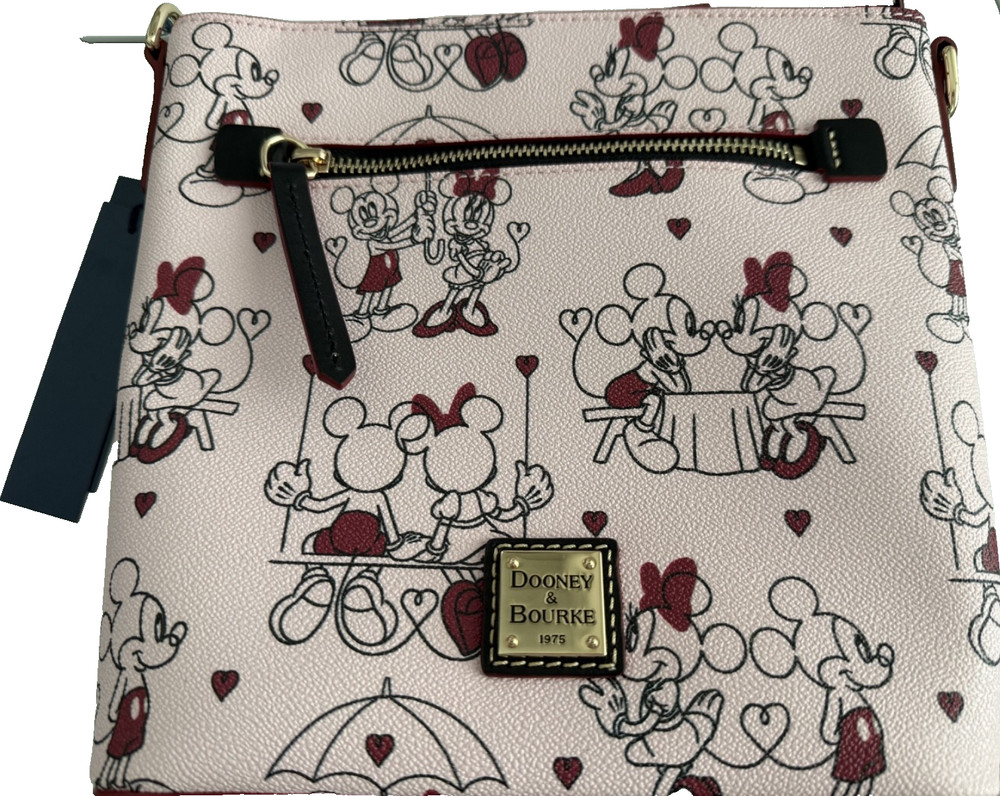 Disney Parks 2022 Valentines Day Mickey Minnie Crossbody Bag Dooney & Bourke New