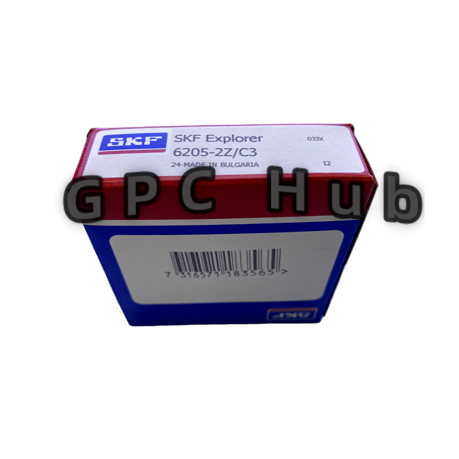 2PC NEW SKF 6205-2Z/C3 25X52X15MM C3 Clearance Double Metal Seal Ball Bearings