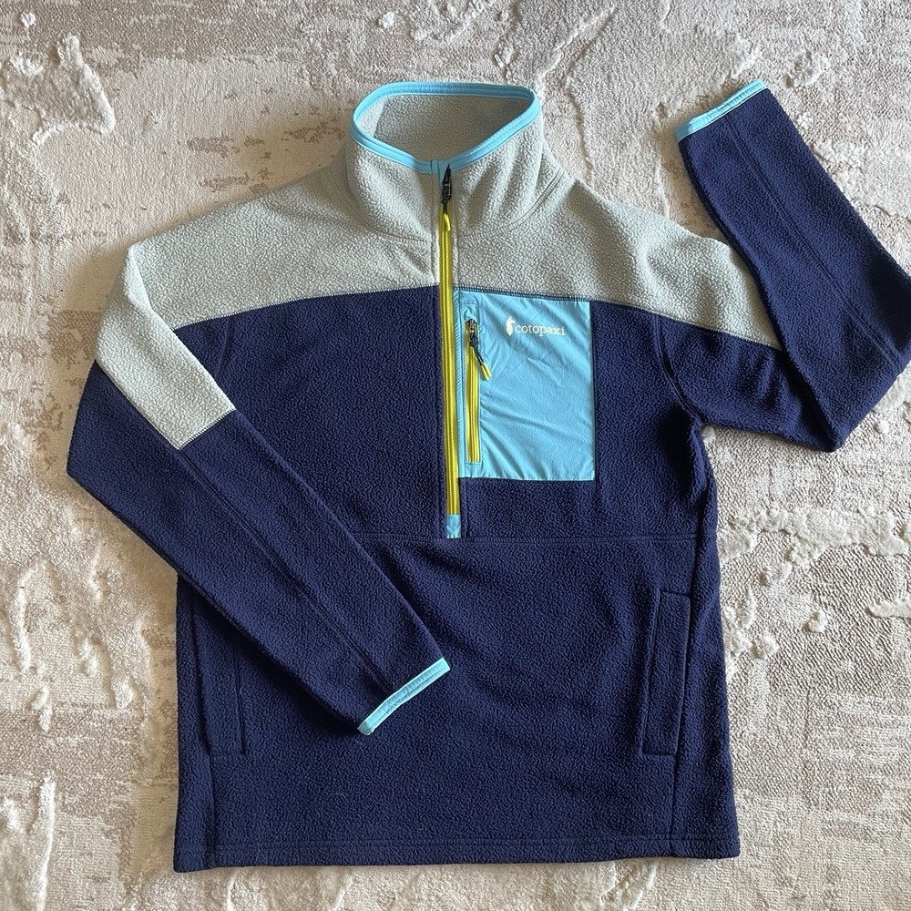 Cotopaxi Fleece Pullover Men Medium Blue Abrazo Half Zip Hiking