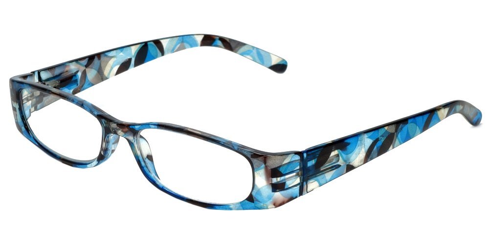 Calabria 759 Rectangular Colorful Reading Glasses +1.75 Blue Women Readers St...