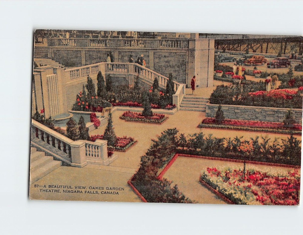 Postcard Oakes Garden Theatre Niagara Falls Ontario Canada