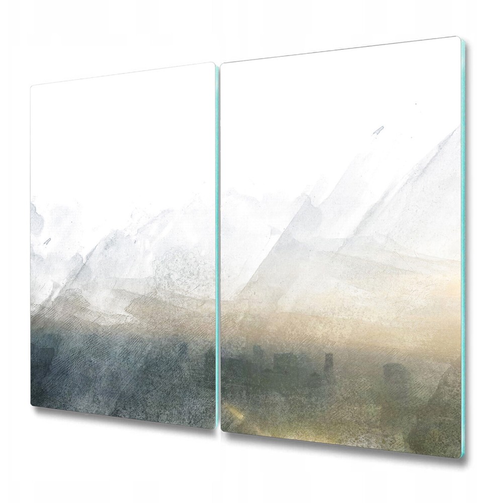 Glass Kitchen Chopping Board Worktop Saver Watercolour Abstract Lights 2x30x52