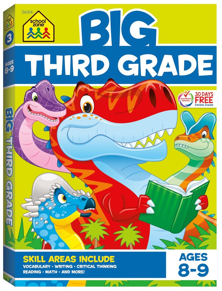 School Zone Big Third Grade Workbook: 320 Pages, 3rd Grade, Reading, Writing...