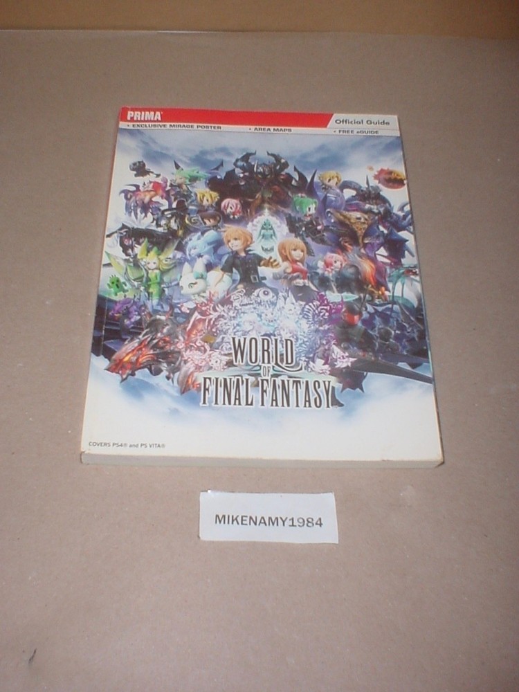 World of Final Fantasy Prima Games Official Strategy Guide Book for PS4
