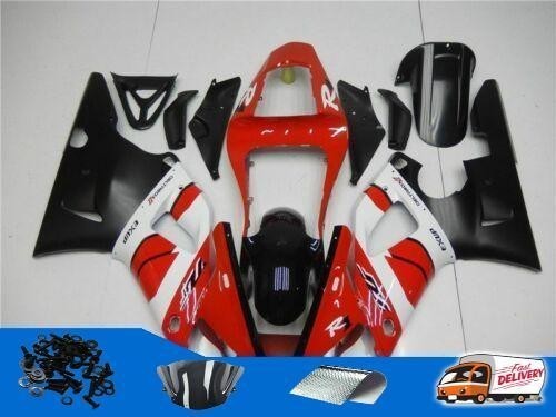 Fairing Red Black Injection Plastic Fit for Yamaha 2000 2001 YZF R1 Plastic NTUA
