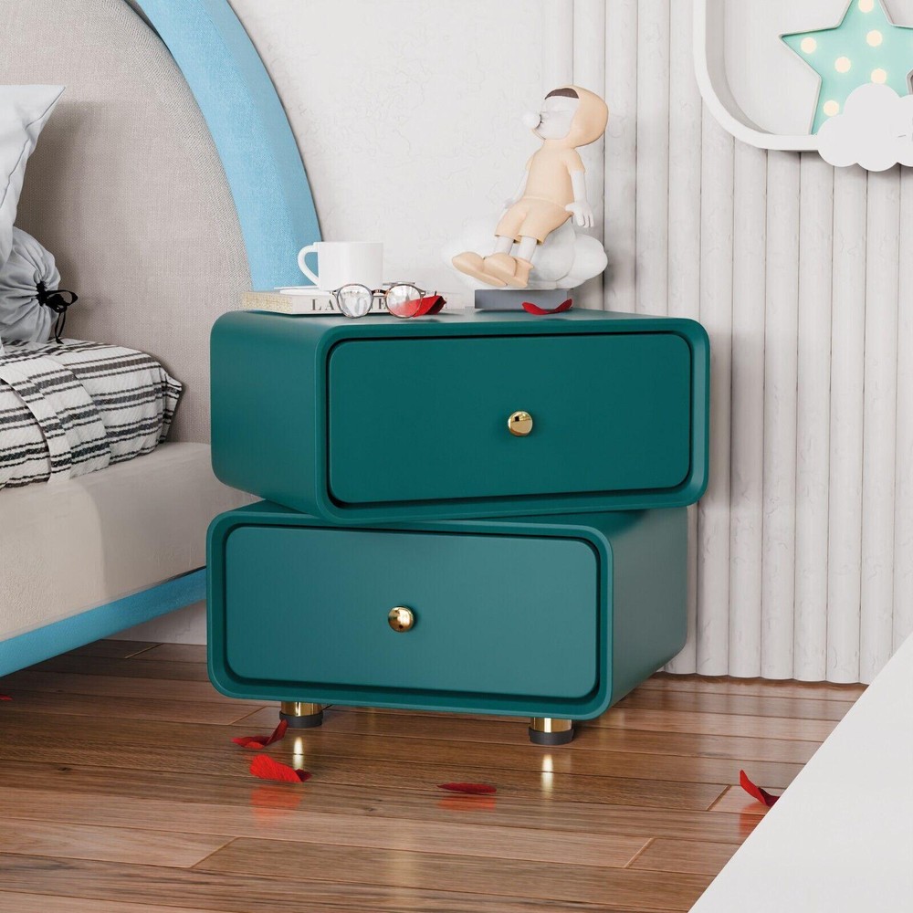 Modern Rotating Drawer Nightstand Bedside Table for Bedroom