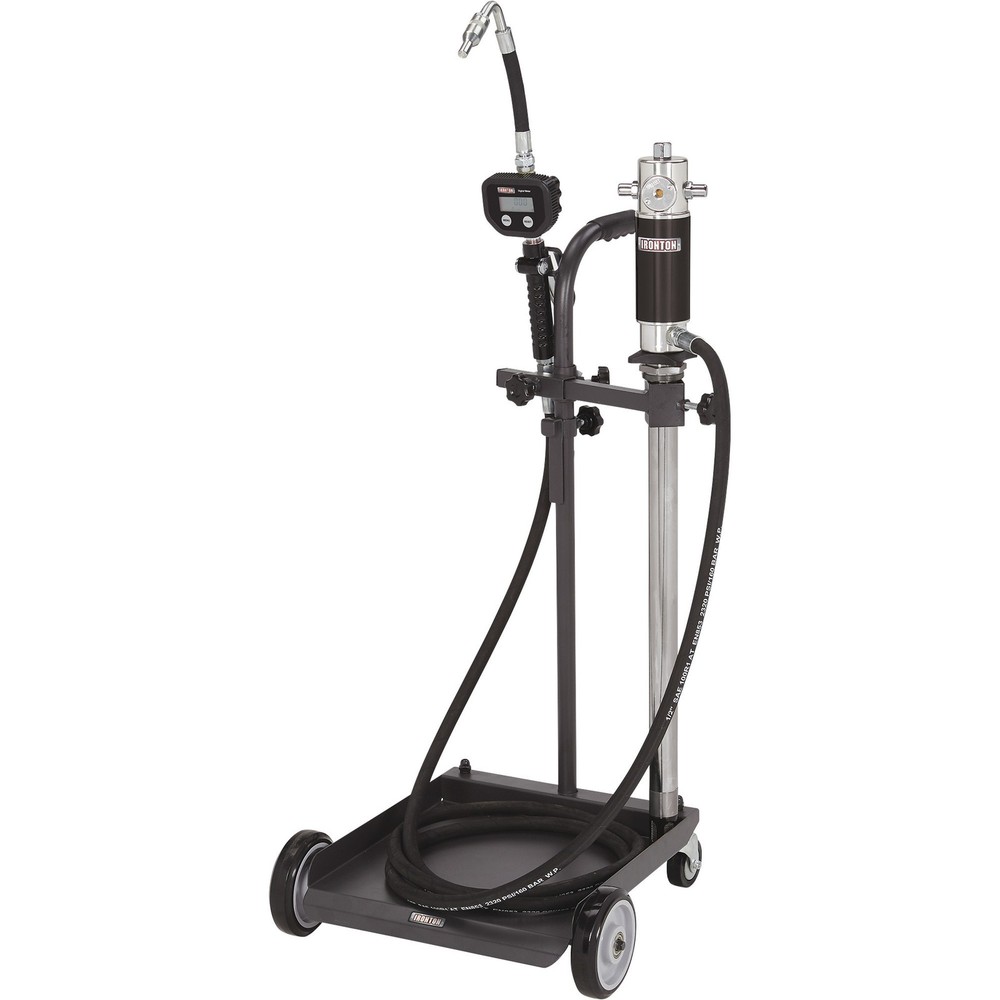 Ironton Air-Operated 5:1 Oil Pump Kit with Cart, 3.7 GPM, 13–16-Gal. Drum