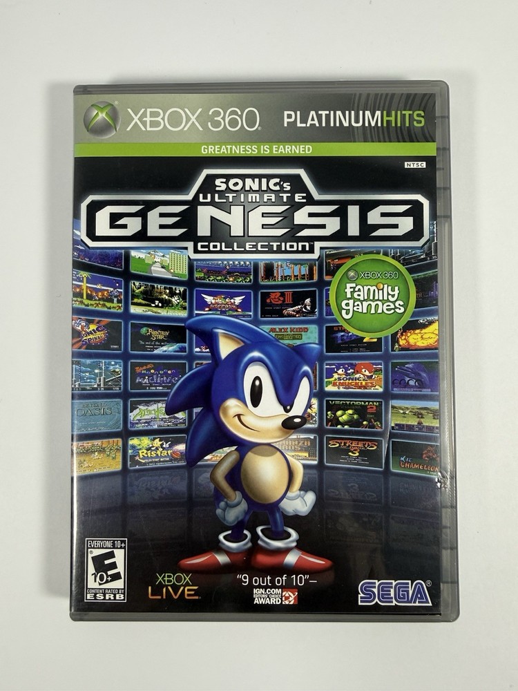 Sonic's Ultimate Genesis Collection (Xbox 360) Platinum CIB COMPLETE & TESTED