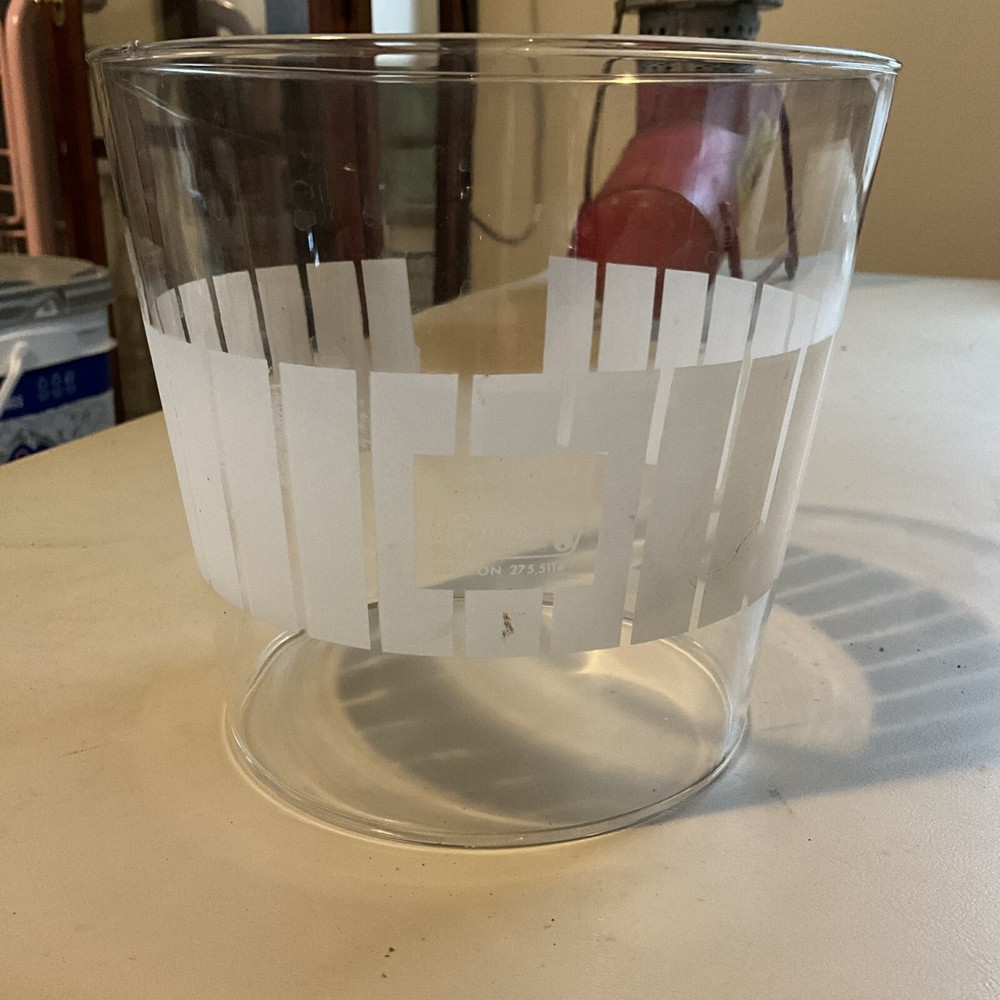 Vintage Coleman Lantern 275,5114 White Pickett Fence Tapered Globe