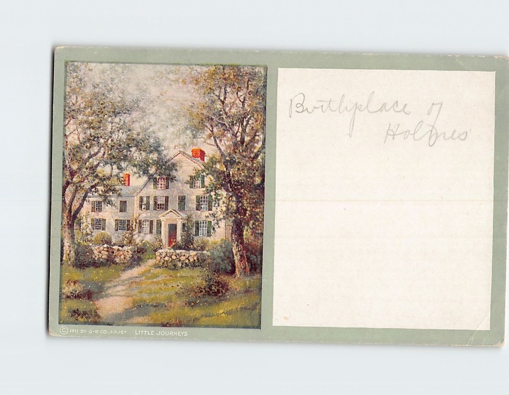 Postcard Birthplace of Oliver Wendell Holmes Cambridge Massachusetts USA