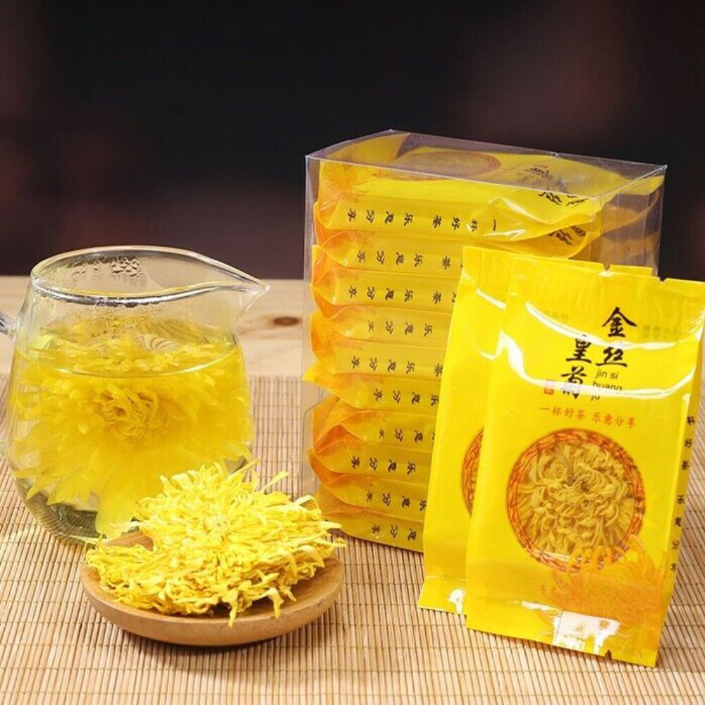 Large Gold Huang Ju Chrysanthemum Herbal Flower Tea for Summer Refreshment