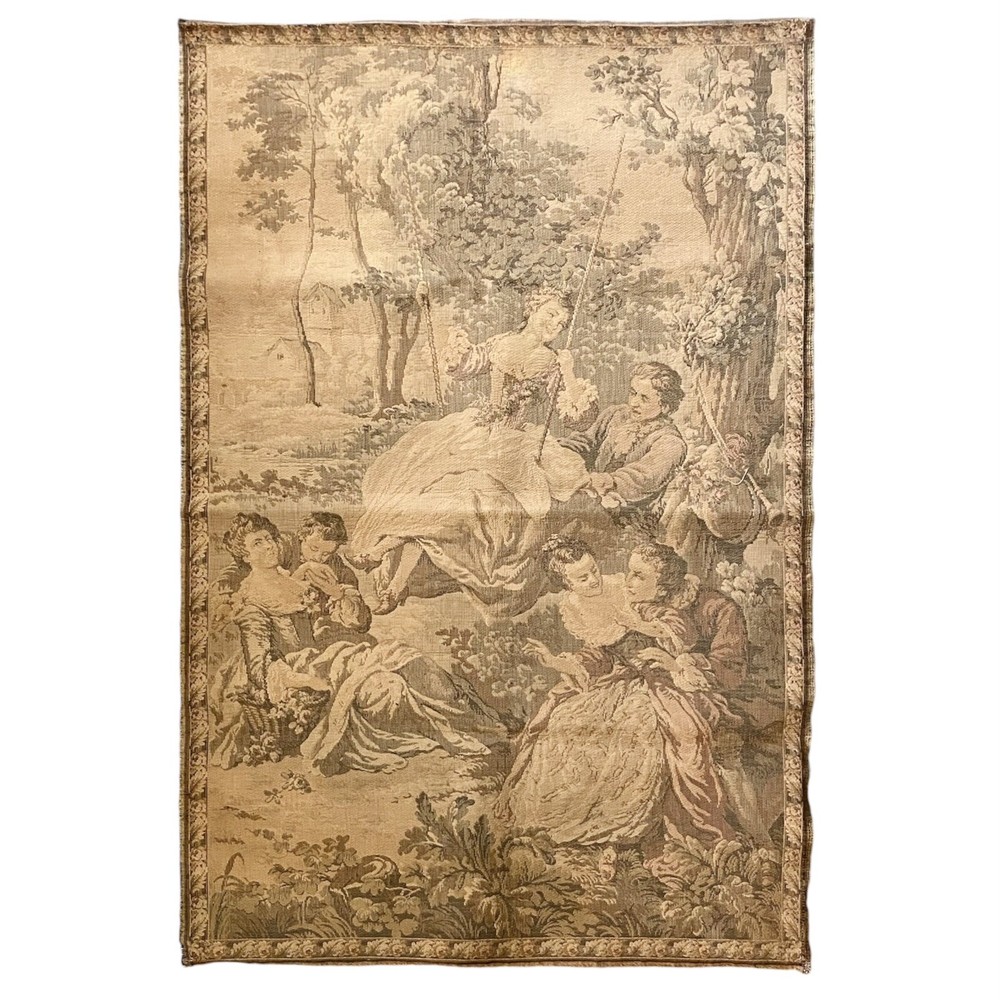 Jean-Baptiste Pater Tapestry The Swing 24” X 37” Made In France