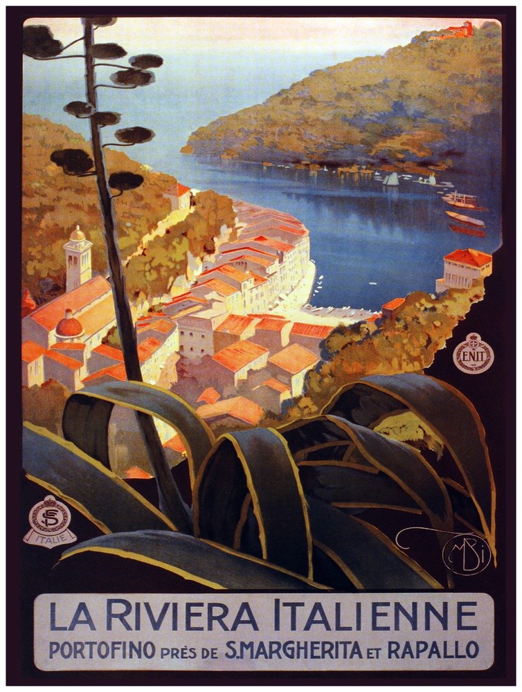 7724.Decoration Poster.Home Room wall interior design.Portofino Rapallo Italy
