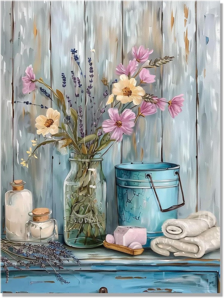ArtNFT Flower Pictures Canvas Wall Art Home Decor, 12x16in, Pictures01