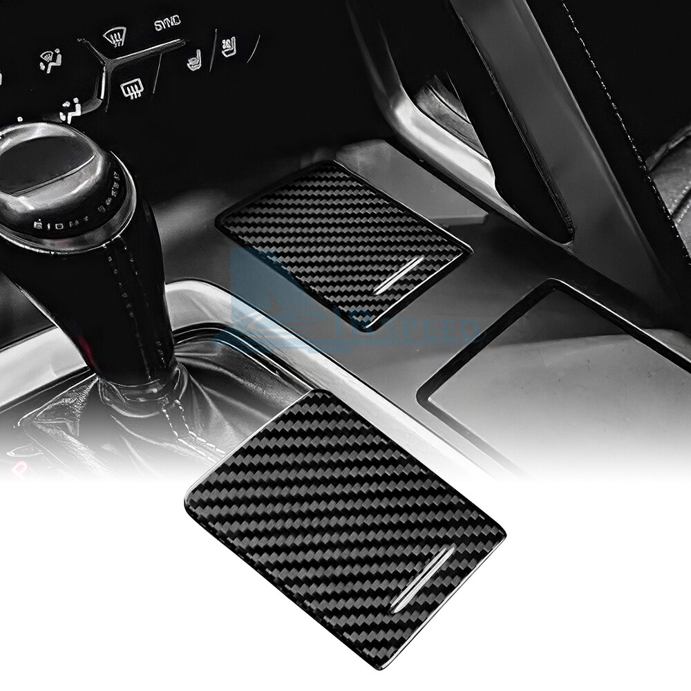 Real Hard Carbon Fiber Gear Cigarette Lighter Cover For Corvette C7 2014-2019