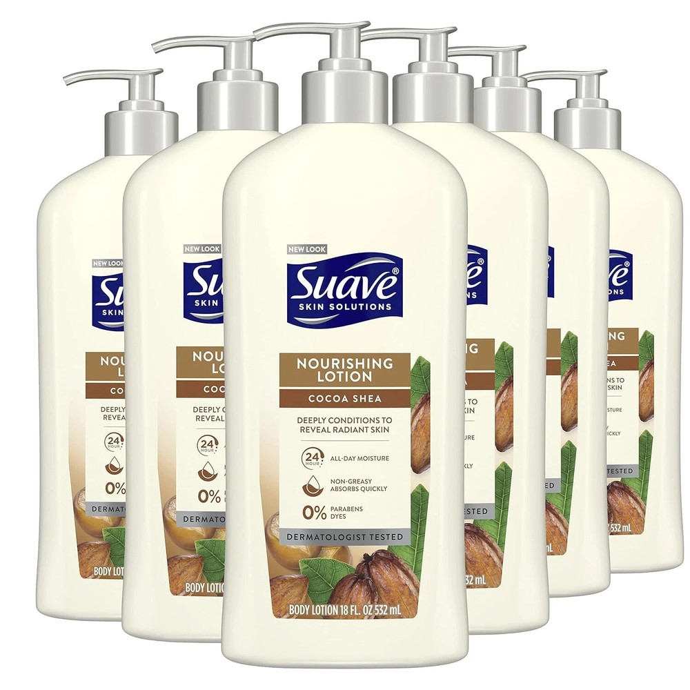 Cocoa Butter & Shea Body Lotion 18oz Pack of 6 for Hydrated Skin
