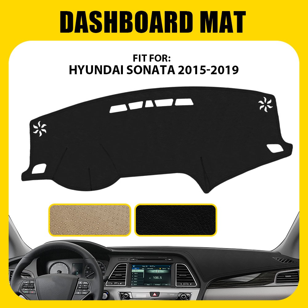For Hyundai Sonata 2015-2019 Car Leather Dashboard Dash Cover Protector Mat Pad