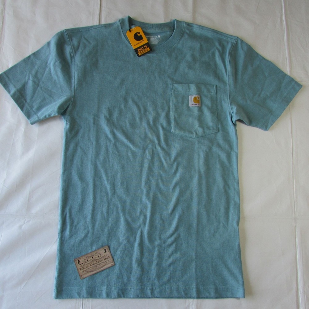 Carhartt Men's XS Loose Fit Heavyweight Short Sleeve Pocket T-Shirt Summer Blue