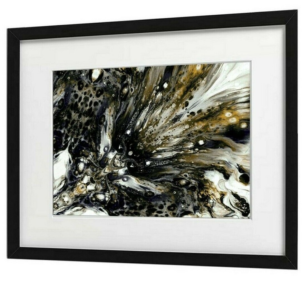 Abstract Art Print, A3 Size, Modern, Digital, Vibrant, Living Room Wall Art-image