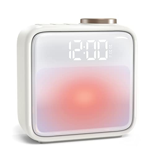 AIRIVO Alarm Clock Night Lights, Built-in Battery Alarm Clock for Bedrooms, 6