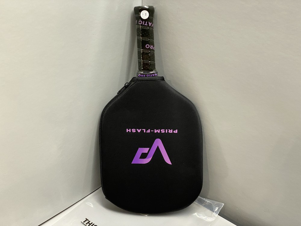 Vatic Pro Prism Flash Pickleball Paddle 14mm Carbon Fiber- Black