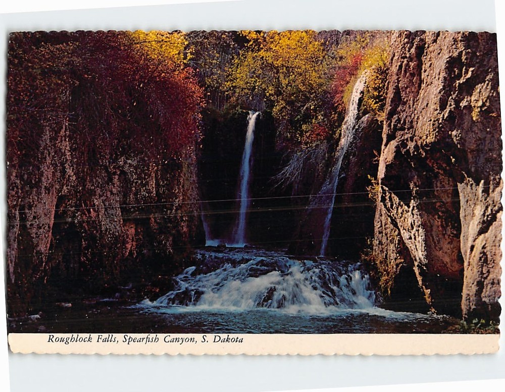 Postcard Roughlock Falls Spearfish Canyon Spearfish South Dakota USA