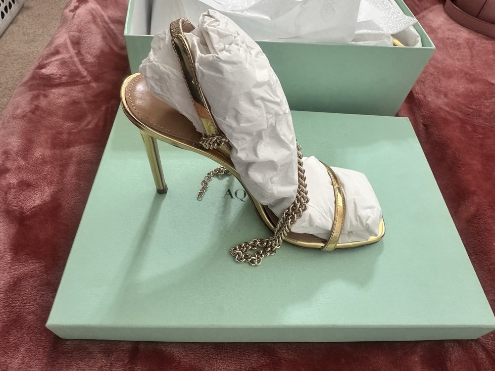AQUAZZURA HEELS Gold Heels 36.5