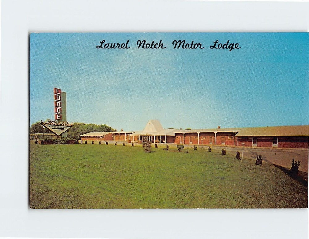 Postcard Laurel Notch Motor Lodge Bordentown New Jersey USA North America