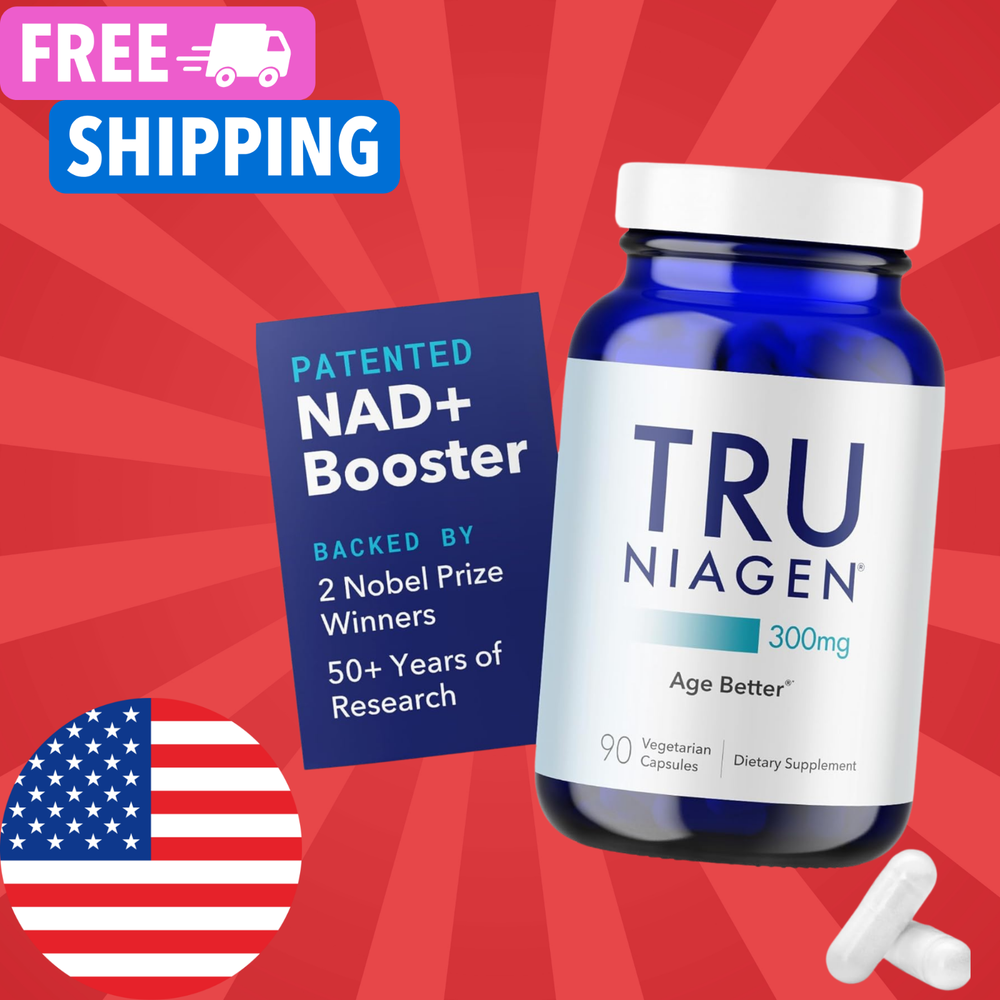TRU NIAGEN Patented NAD+ Supplement for Anti Aging and Cell Regeneration, 300 mg