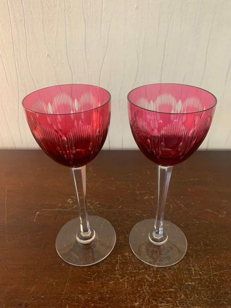 2 Baccarat Crystal Wine Glasses (Price For Both)