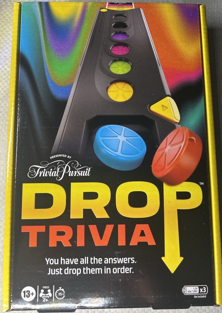 Drop Trivia by Trivial Pursuit – Brand New & Sealed Party Game – Hasbro 2024