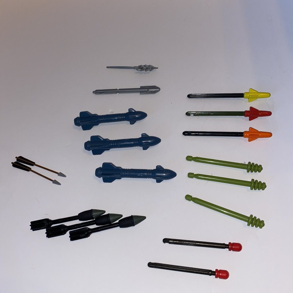 Vintage 3.75 GI Joe Weapon & Missile Lot 18 Pcs 1990s-2000 Action Figure Accessories No Reserve  