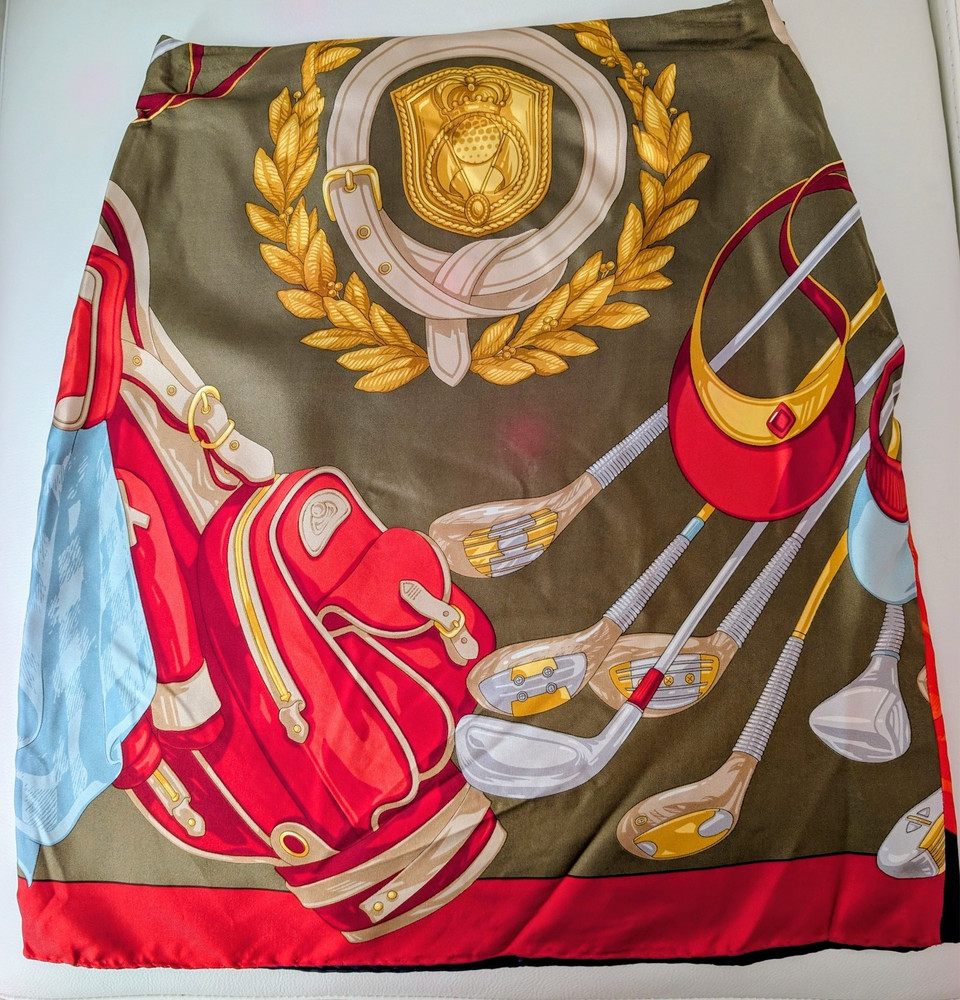New Madison Brown luxury Versace handmade silk skirt size 2