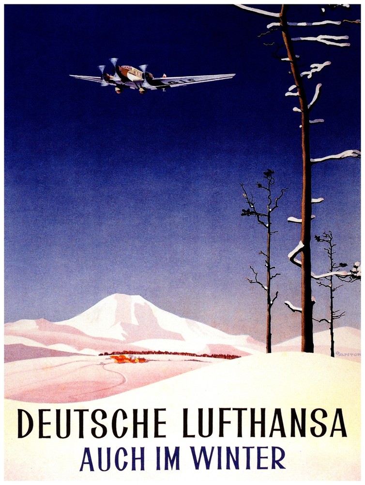German Travel Poster.Fine Graphic Art Design.Voss.Pure Pleasure Wall Art.640a