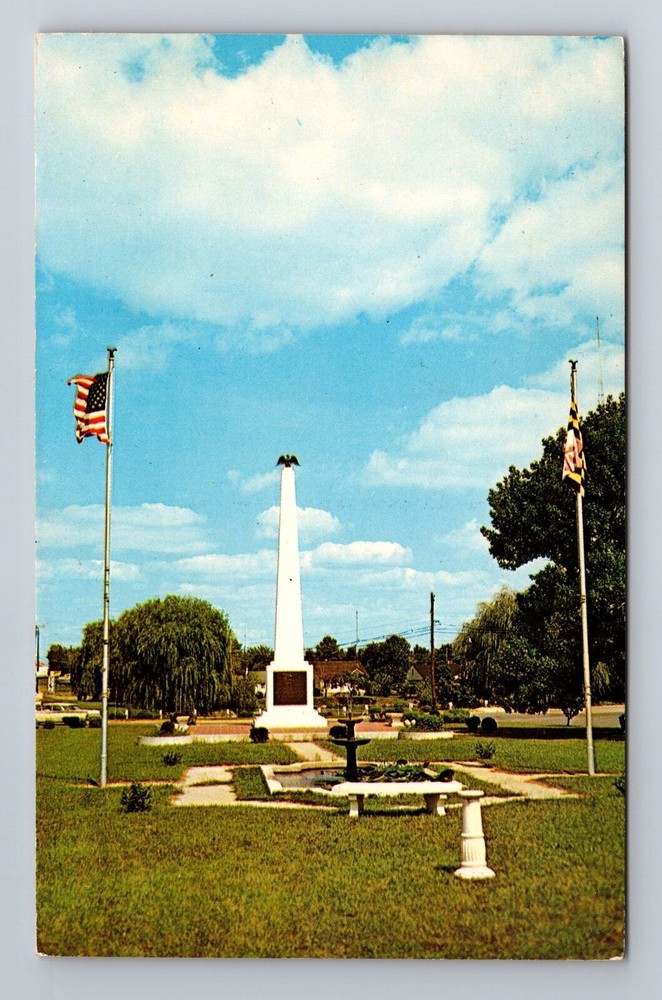 Salisbury MD-Maryland, Wicomico County War Memorial, Antique Vintage Postcard